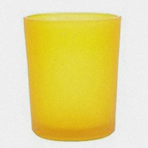 40 Bulk Yellow Frosted Glass Votive Candle Holders Table Centreoieces Xmas Wedding Anniversary Event Recption Party Function or Home Decor