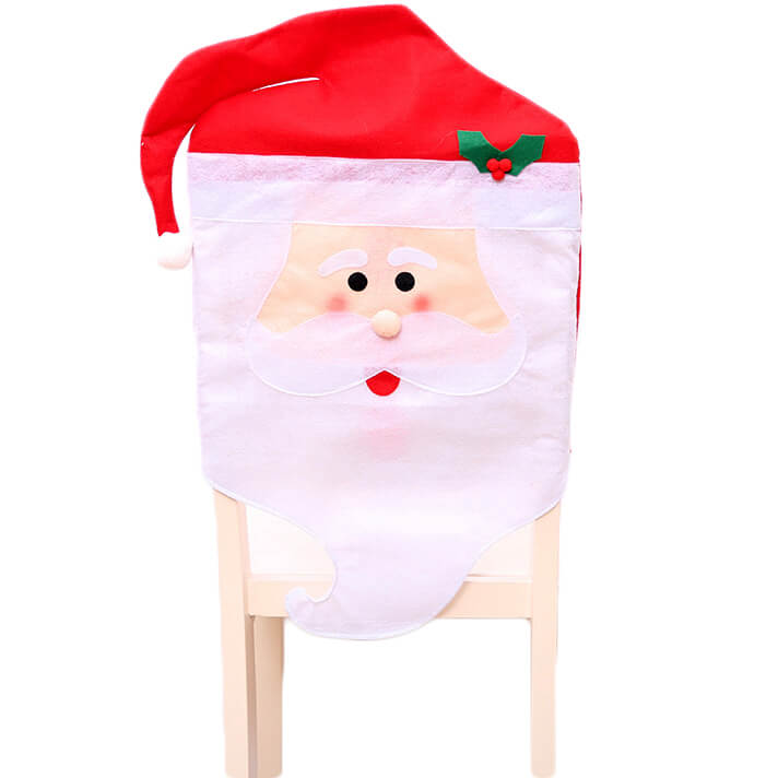 6x Christmas Cute Lady Santa Hat Chair Covers Dinner Home D¨¦cor Ornaments Gift, Mrs Santa