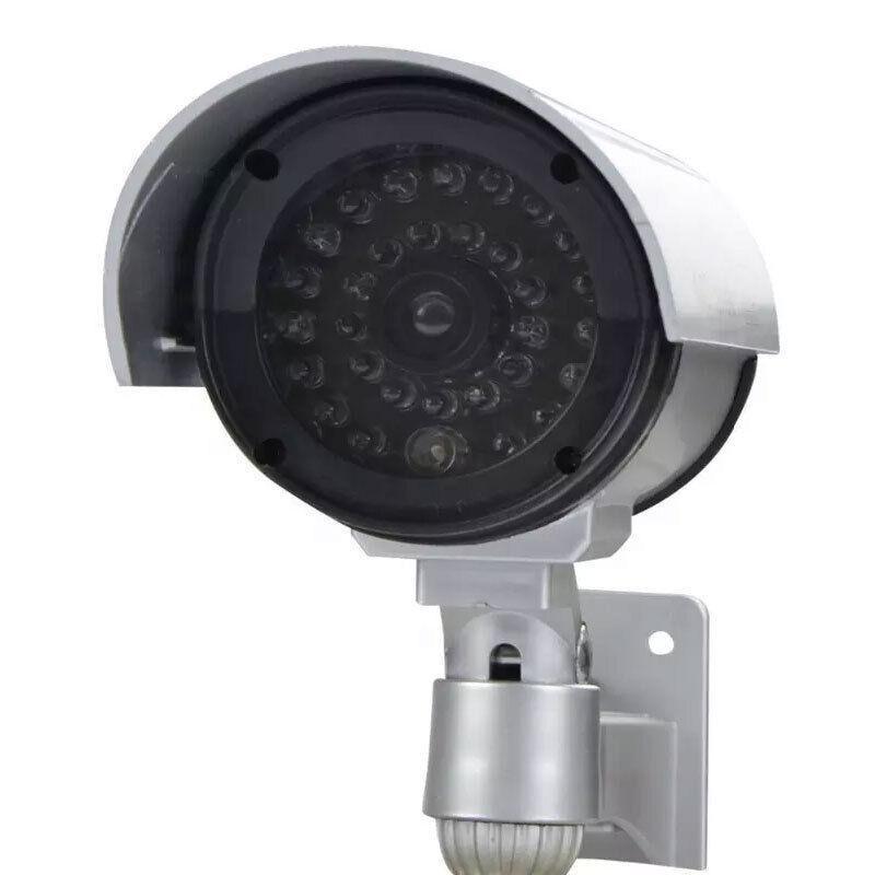 2pcs Dummy Security Camera with Flashing LED Outdoor Fake CCTV Surveillance Decoy