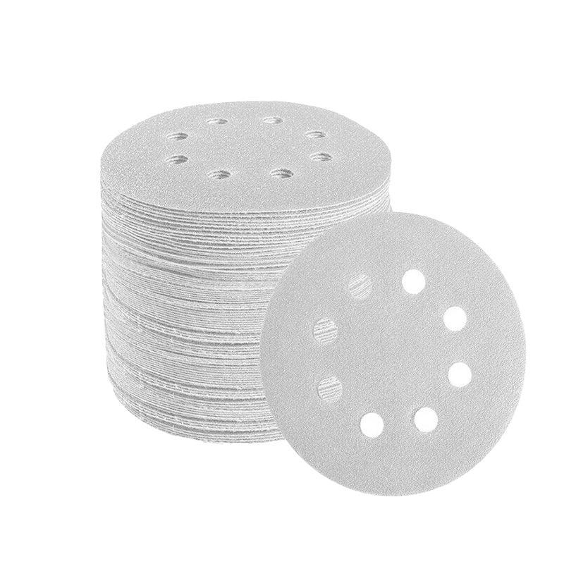 100x 123mm 6/8-Hole Sanding Discs Hook Loop Orbital Sander Pads 80 120 240 Grit - 180 Grits(6-Hole)