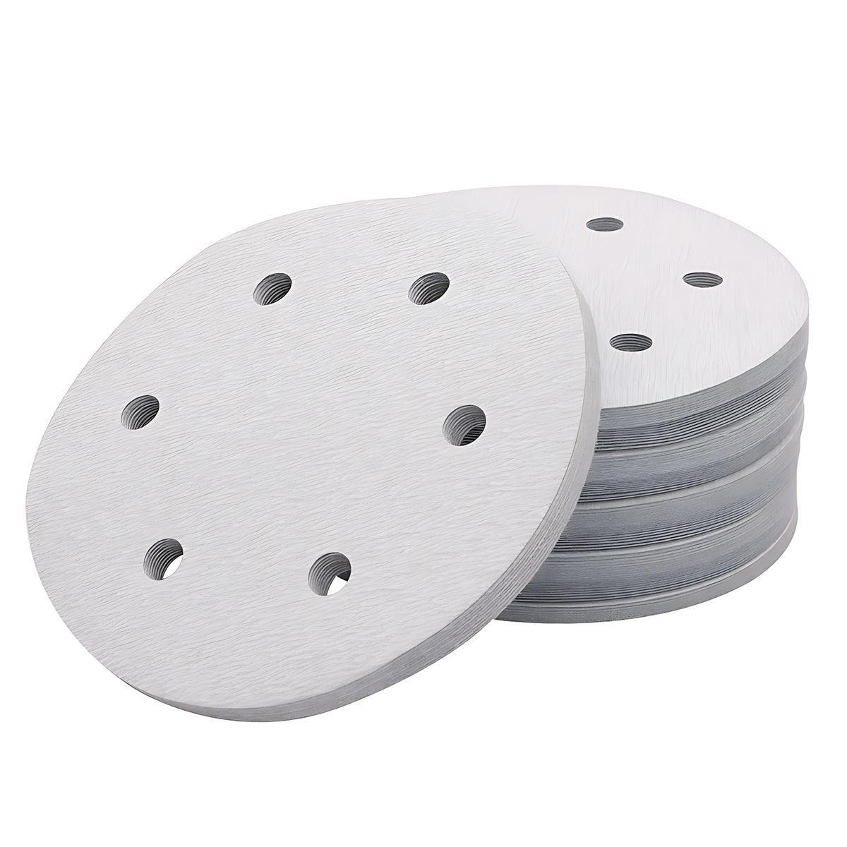 100x 123mm 6/8-Hole Sanding Discs Hook Loop Orbital Sander Pads 80 120 240 Grit - 240 Grits(6-Hole)