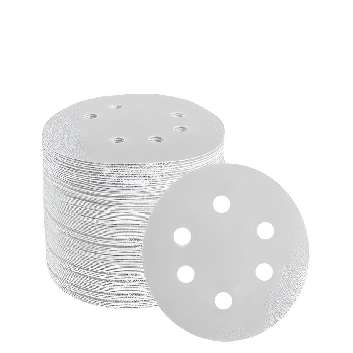 100x 123mm 6/8-Hole Sanding Discs Hook Loop Orbital Sander Pads 80 120 240 Grit - 320 Grits(8-Hole)