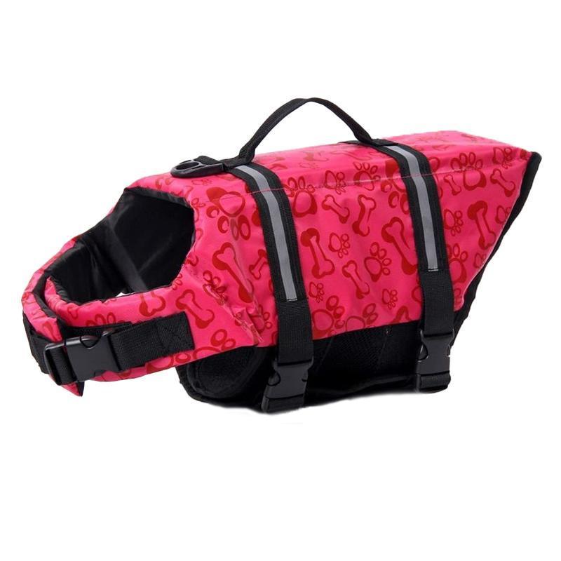 Floatation Vest for Dogs Swimming and Boating with Buoyancy Support Red - L