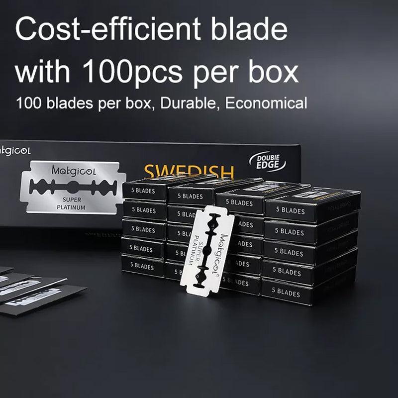 Pack of 10 to 200 Super Stainless Razor Blades Double Edge for Shaving Use - 100PCS