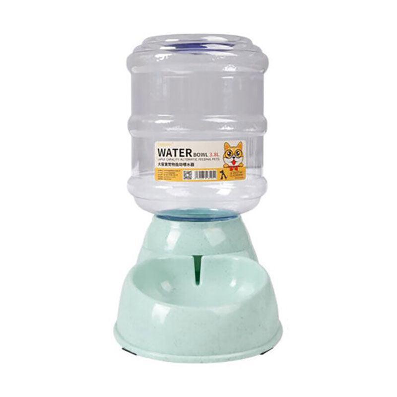 Automatic 3.8L Water Feeder Pet Dog Cat Puppy Dispenser Feeder Bowl Bottle - Green