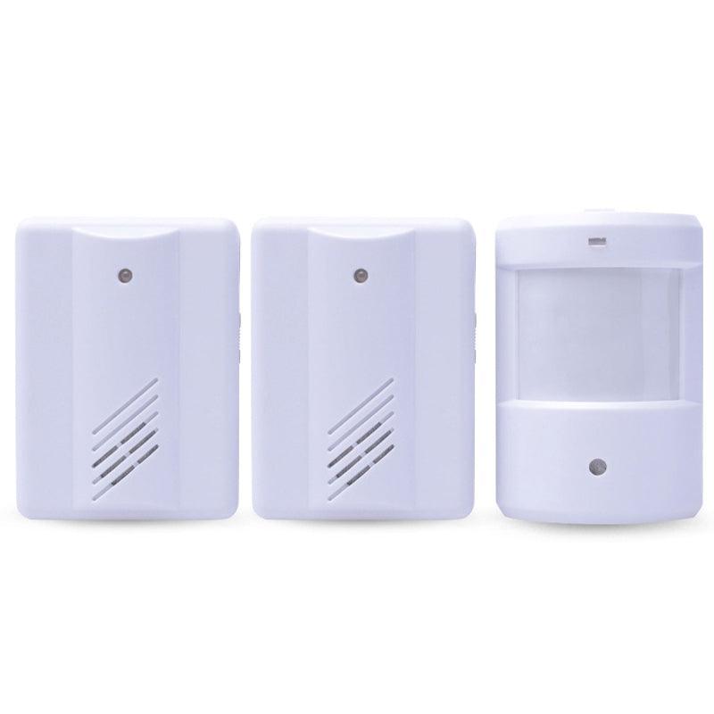 Restaurant Shop Door Entry Wireless Pir Motion Sensor Door Chime Door Bell Alarm - 2 Receivers+1 Sensor