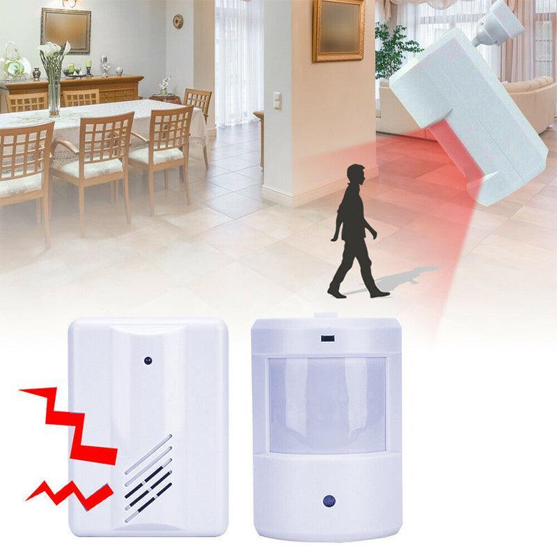 Restaurant Shop Door Entry Wireless Pir Motion Sensor Door Chime Door Bell Alarm - 1 Receiver+2 Sensors
