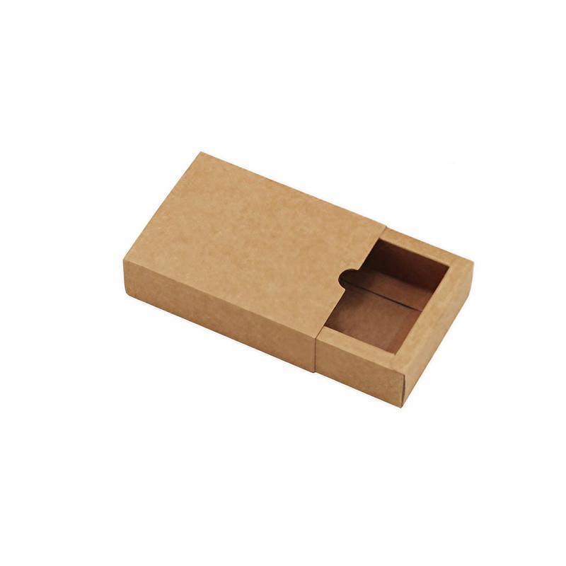 100PCS DIY Paper Box Drawer Type Jewelry Packing Box Tea Gift Cosmetics Kraft - 22*16*4.4cm