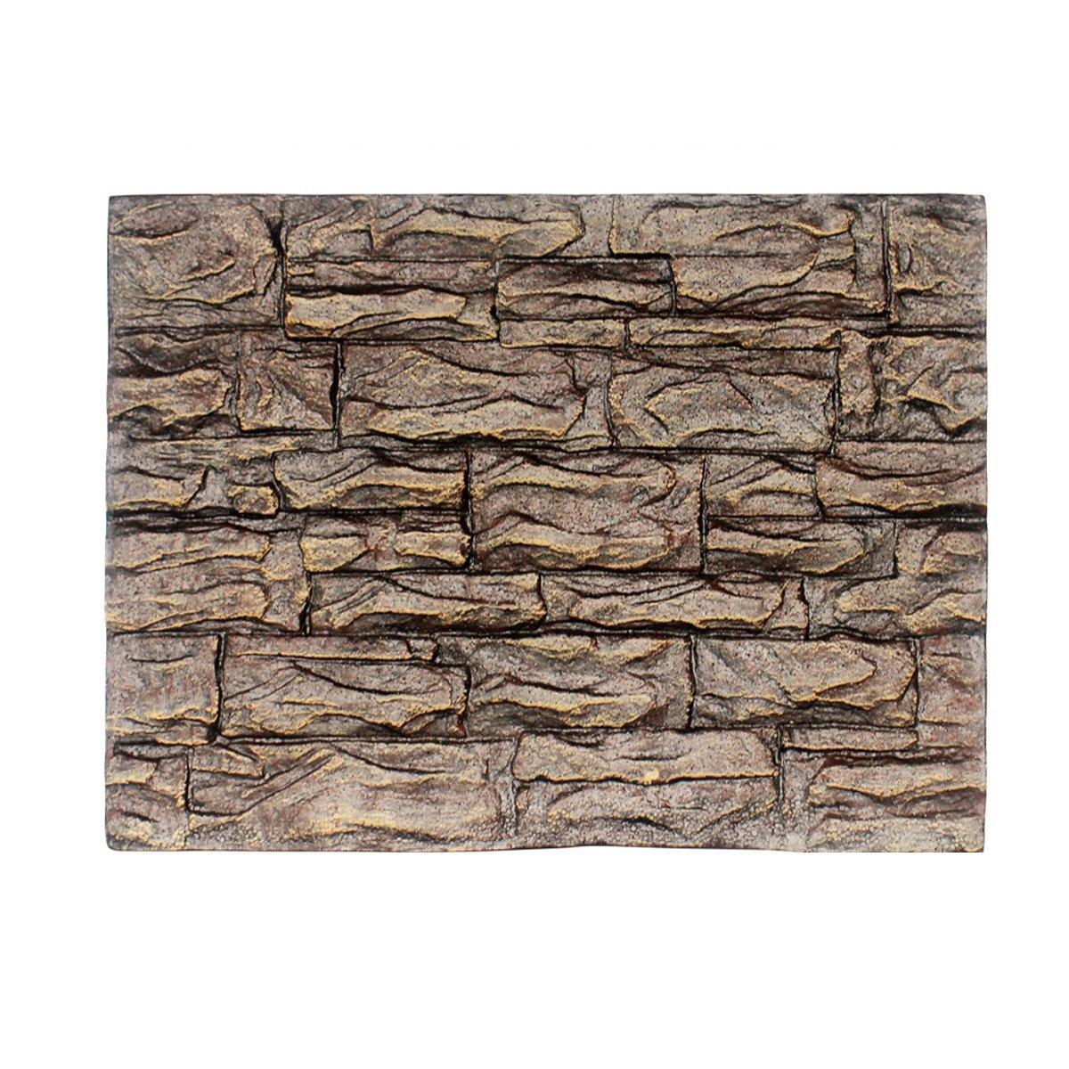 Pet Reptile Tank Board 3D Foam Backgrounds and Habitat Decoration 9 Styles - B