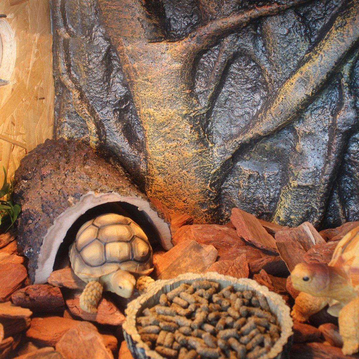 Pet Reptile Tank Board 3D Foam Backgrounds and Habitat Decoration 9 Styles - D