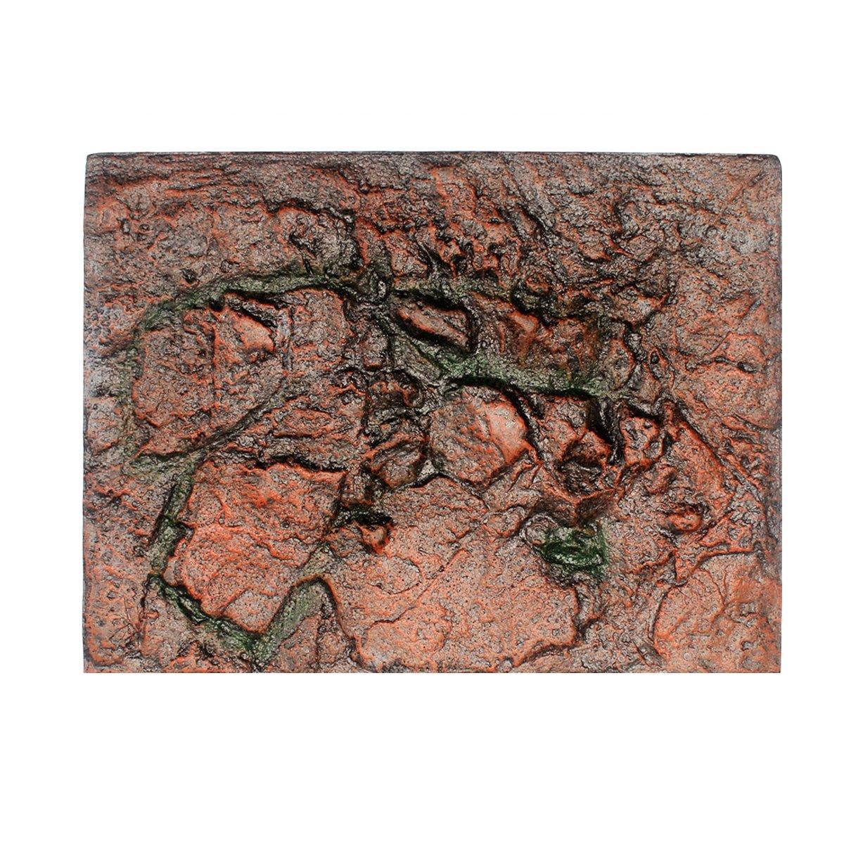 Pet Reptile Tank Board 3D Foam Backgrounds and Habitat Decoration 9 Styles - D