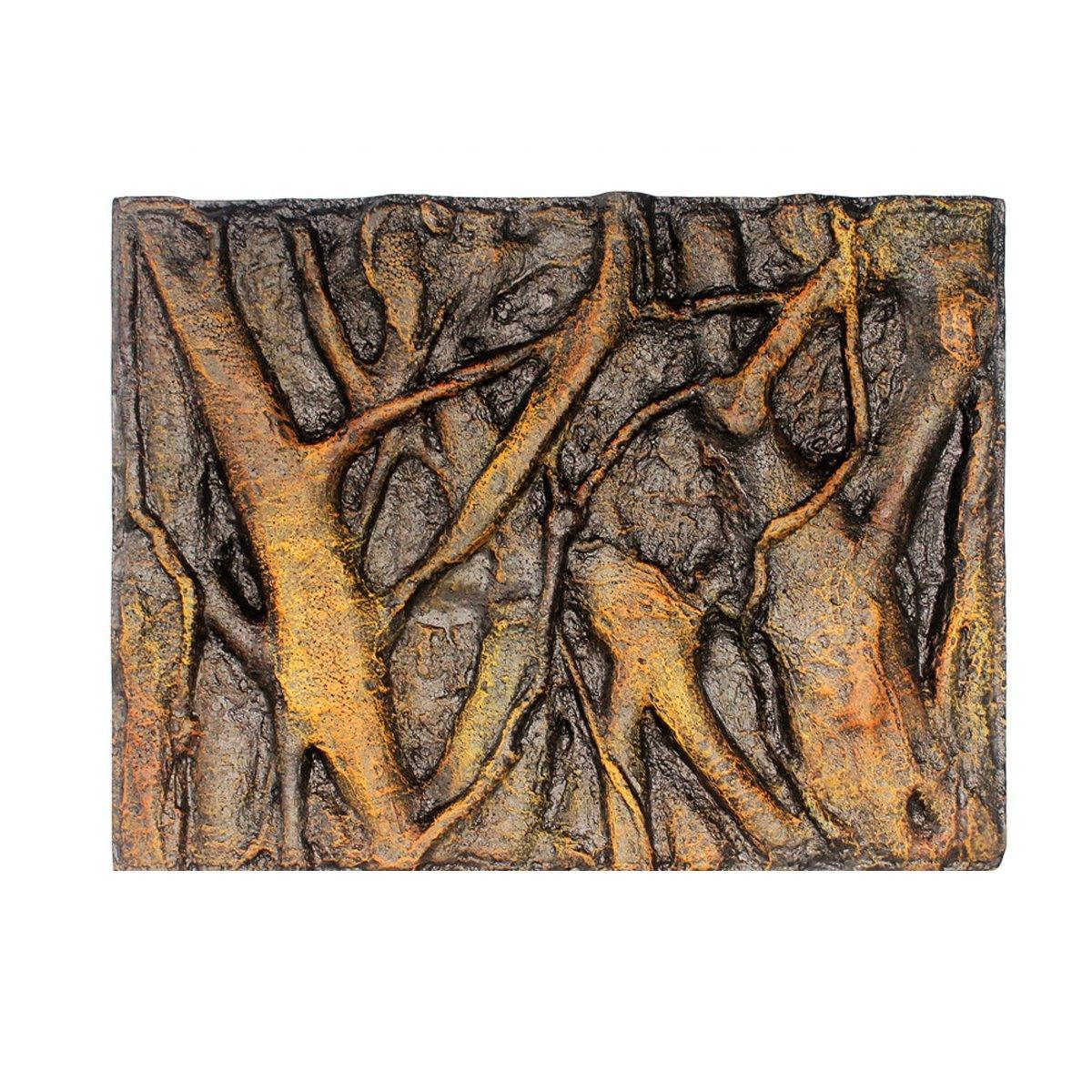 Pet Reptile Tank Board 3D Foam Backgrounds and Habitat Decoration 9 Styles - D