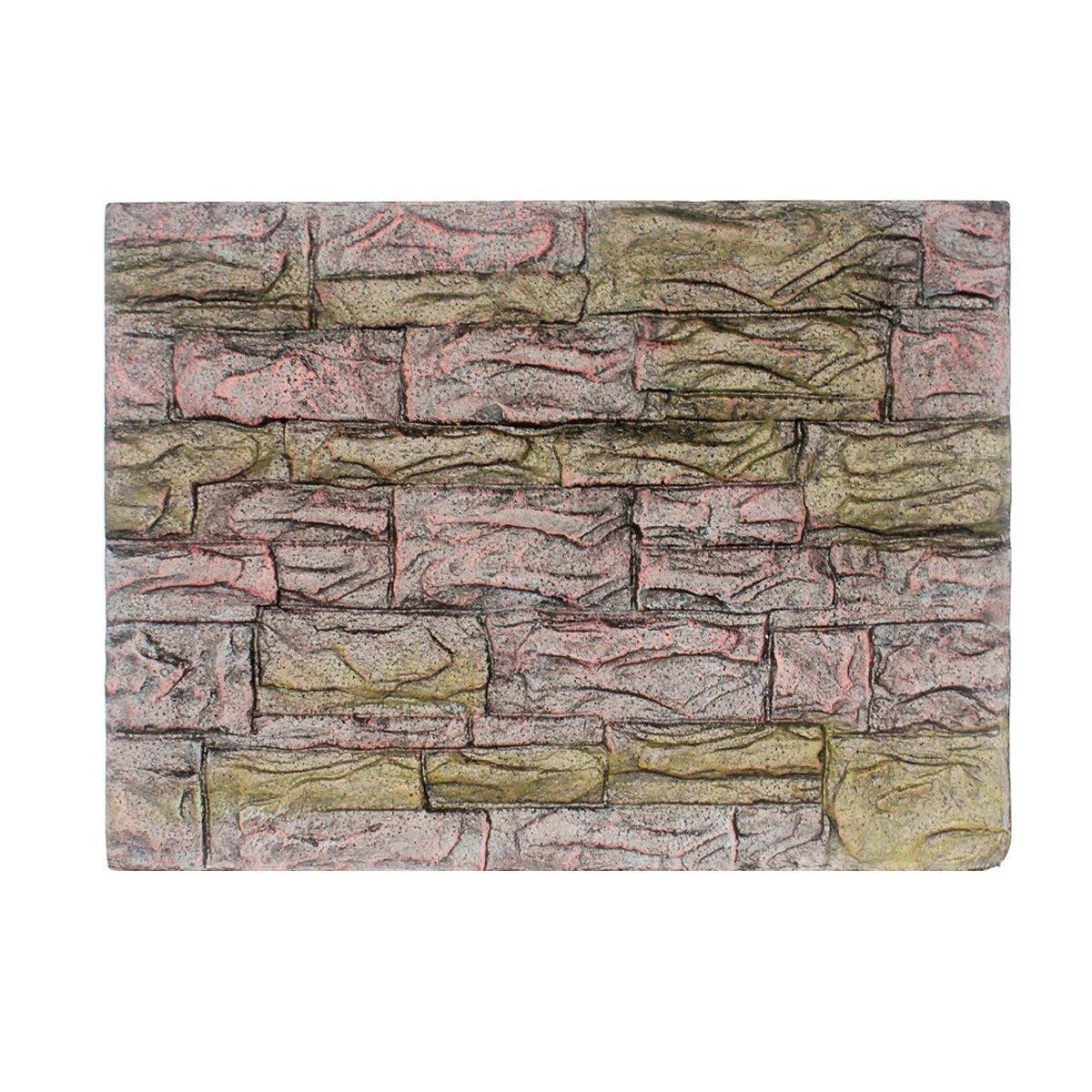 Pet Reptile Tank Board 3D Foam Backgrounds and Habitat Decoration 9 Styles - E