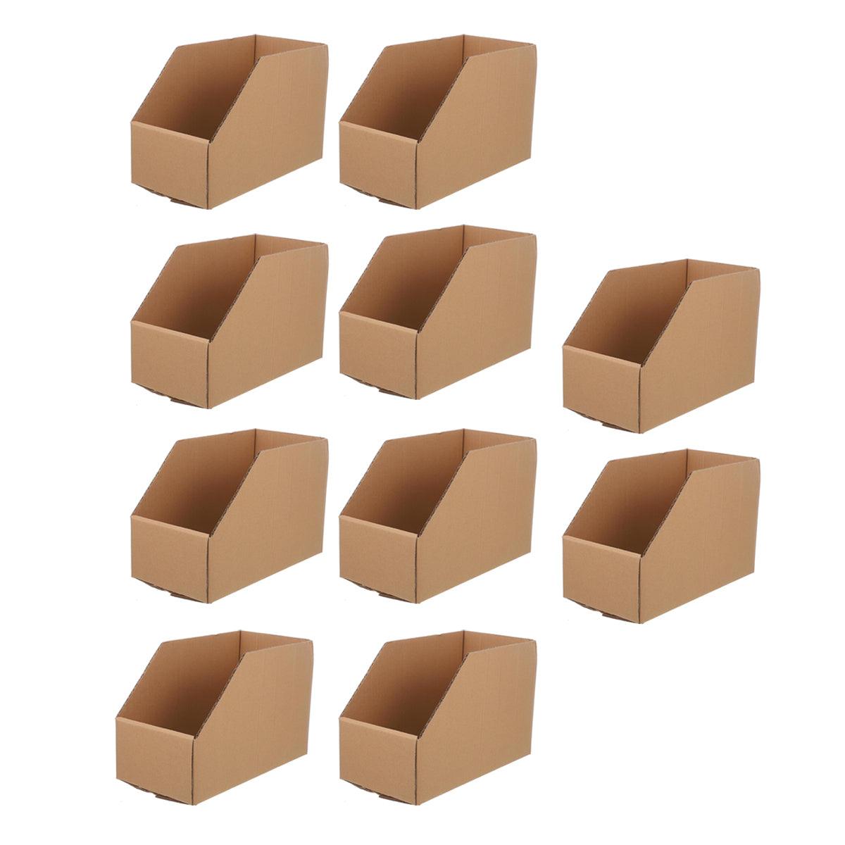 10pcs Slanted Display Boxes for Sorting Organising Storage Containers Organizer - 40cm x 18cm x 22cm