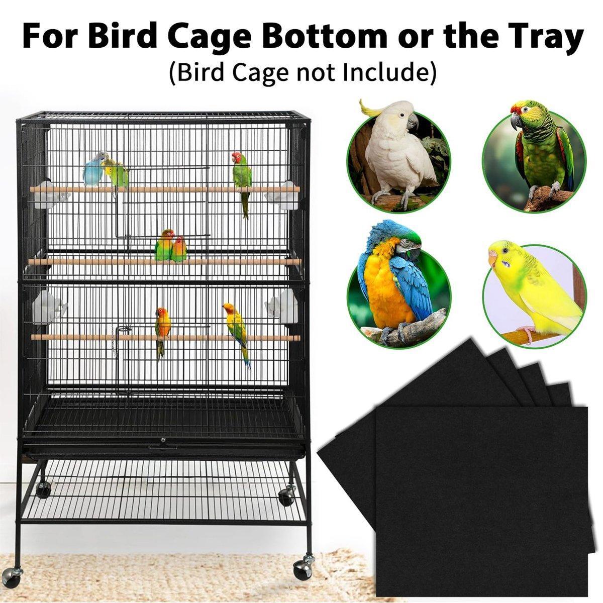 30pcs Disposable Birdcage Liner Pads Pet Cage Liner Bedding for Birds and Parrot