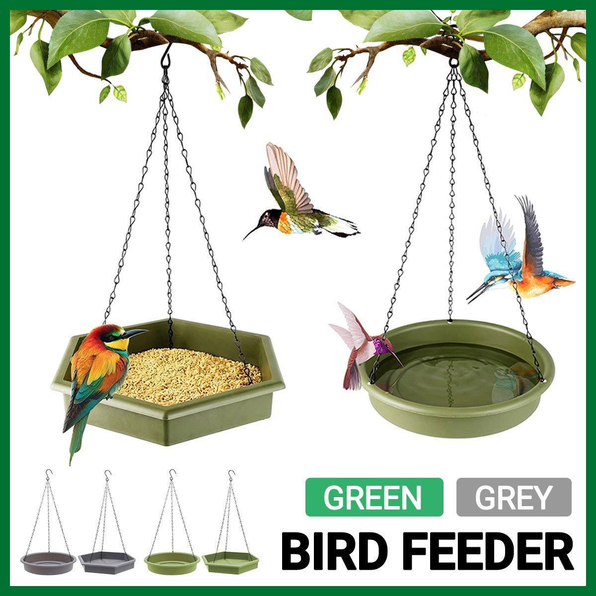 Outdoor Garden Hanging Bird Feeder Garden Automatic Hummingbird Water Feeder - Grey