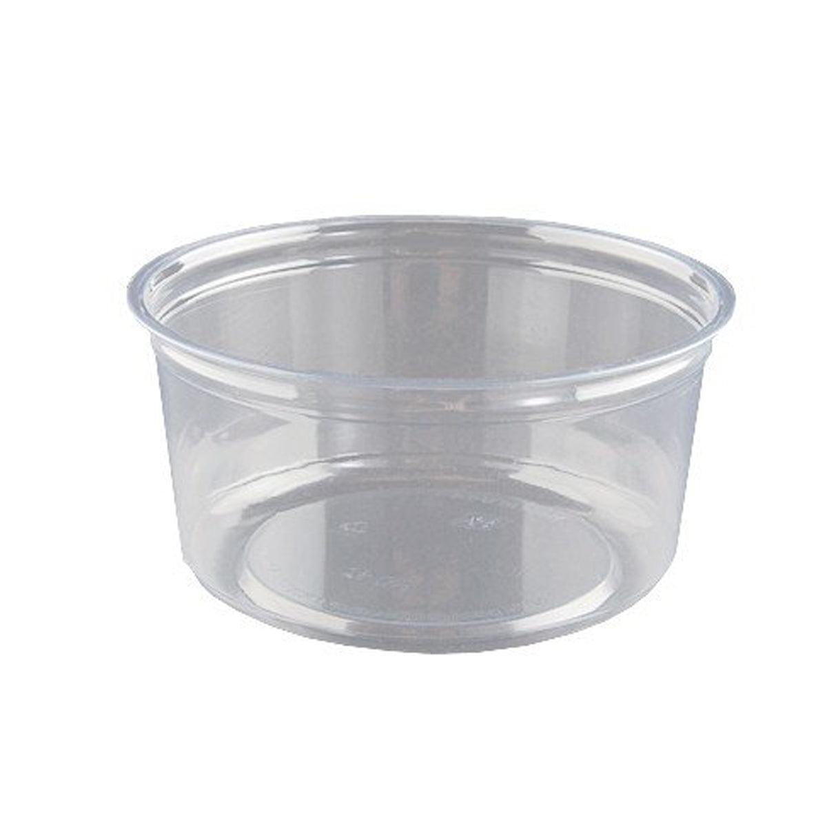 100PCS Transparent Packing Box With Cover Plastic Dessert Bowl Food Container - 8oz Bowl