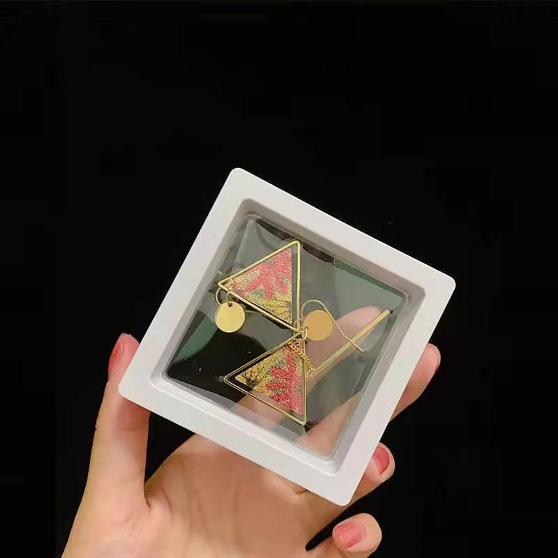 10pcs Transparent PE Film Display Box Jewelry Packaging Storage Box Container - 7-18-2-Black