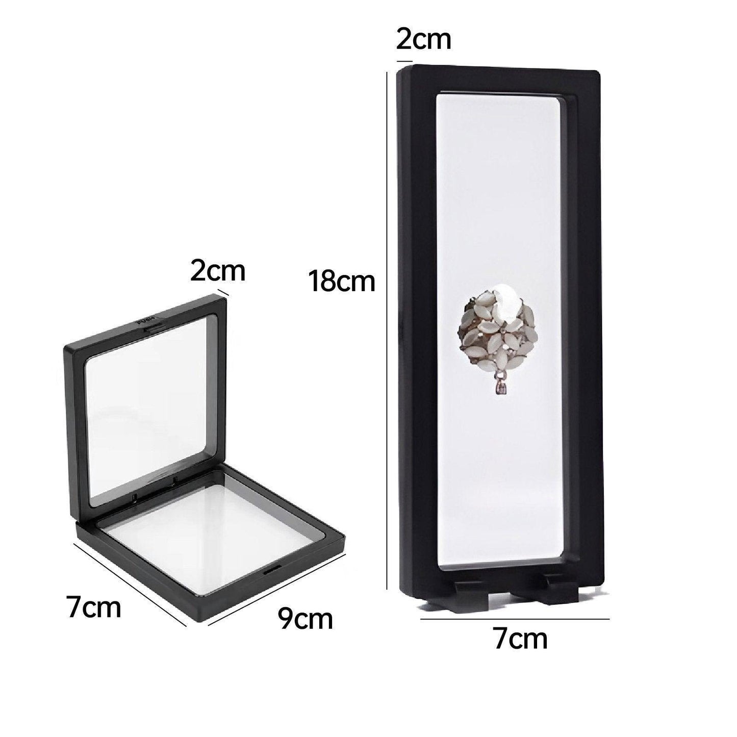 10pcs Transparent PE Film Display Box Jewelry Packaging Storage Box Container - 7-18-2-White