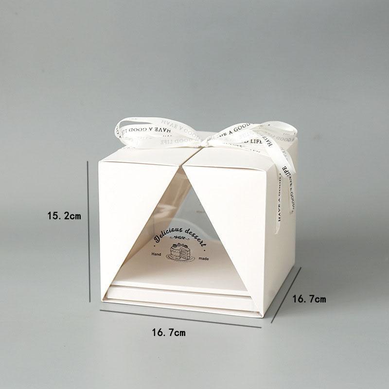 10x Clear Cake Box Set 4 6 8 Inch Durable Versatile Display Packaging Containers - 10pcs-8inch