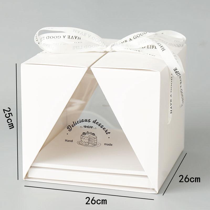 10x Clear Cake Box Set 4 6 8 Inch Durable Versatile Display Packaging Containers - 10pcs-8inch