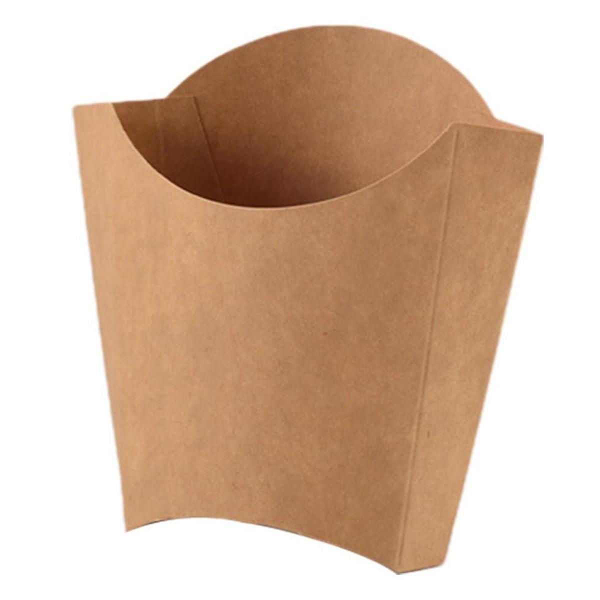 100pcs Kraft Paper Popcorn Box Folding Baking Box Party Snack Treat Container - 11.6x9.1cm