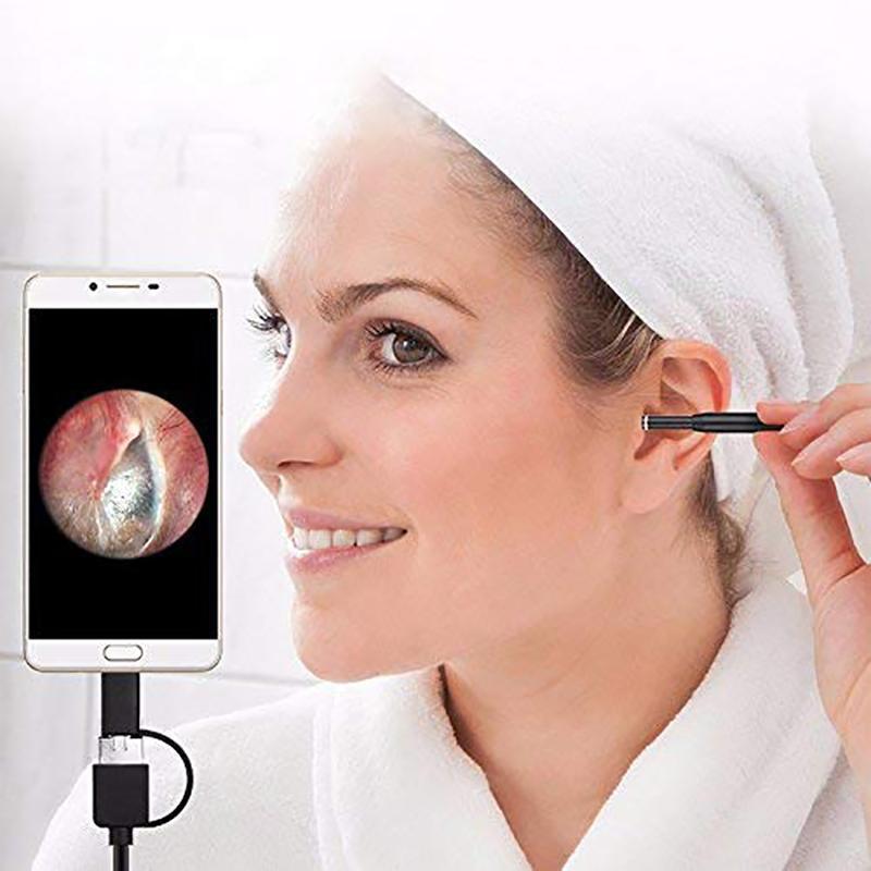 Led Ear Camera Cleaner Endoscope Otoscope Scope Pick Ear Wax Removal Scoop Tool