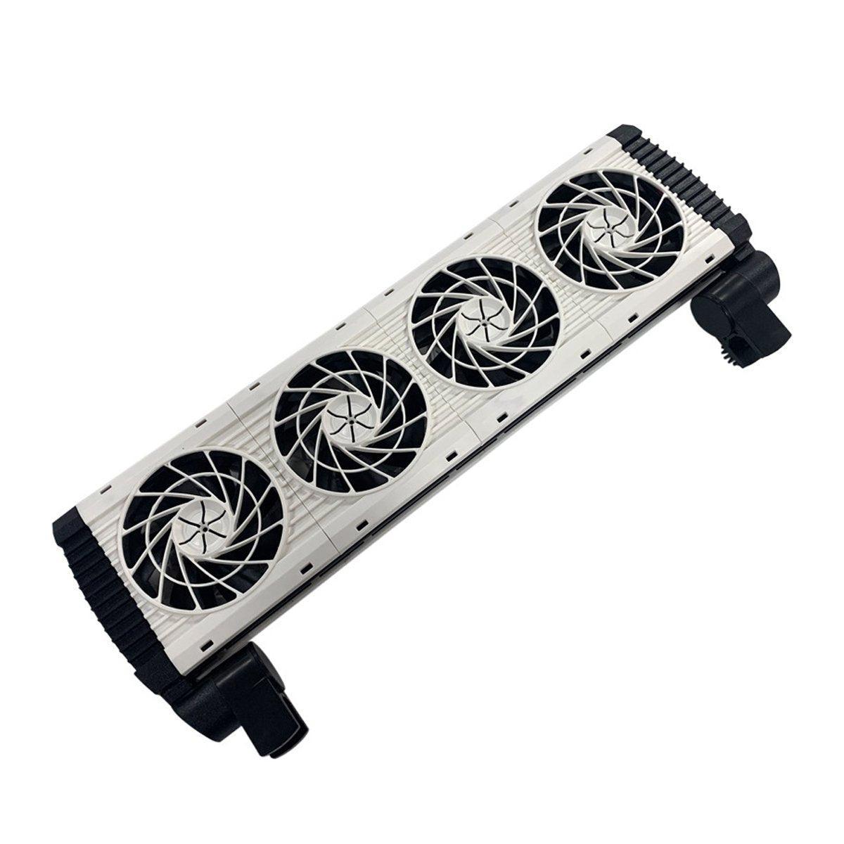 Mini Aquarium Cooling Fan for Fish Shrimp Tanks Quiet Temperature Control - Three head