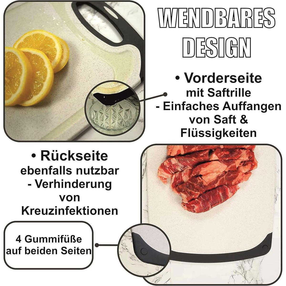 3PCS Wheat Straw Cutting Board Kitchen Chopping Board for Vegetables Meat Fruit