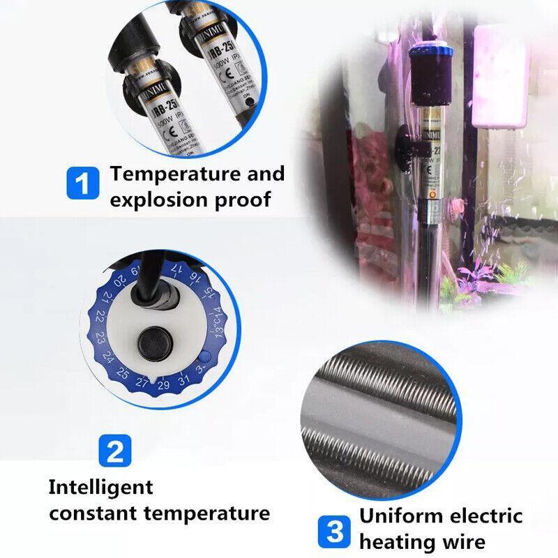 100W–500W Submersible Aquarium Temperature Regulator for Fish Tanks - 300W