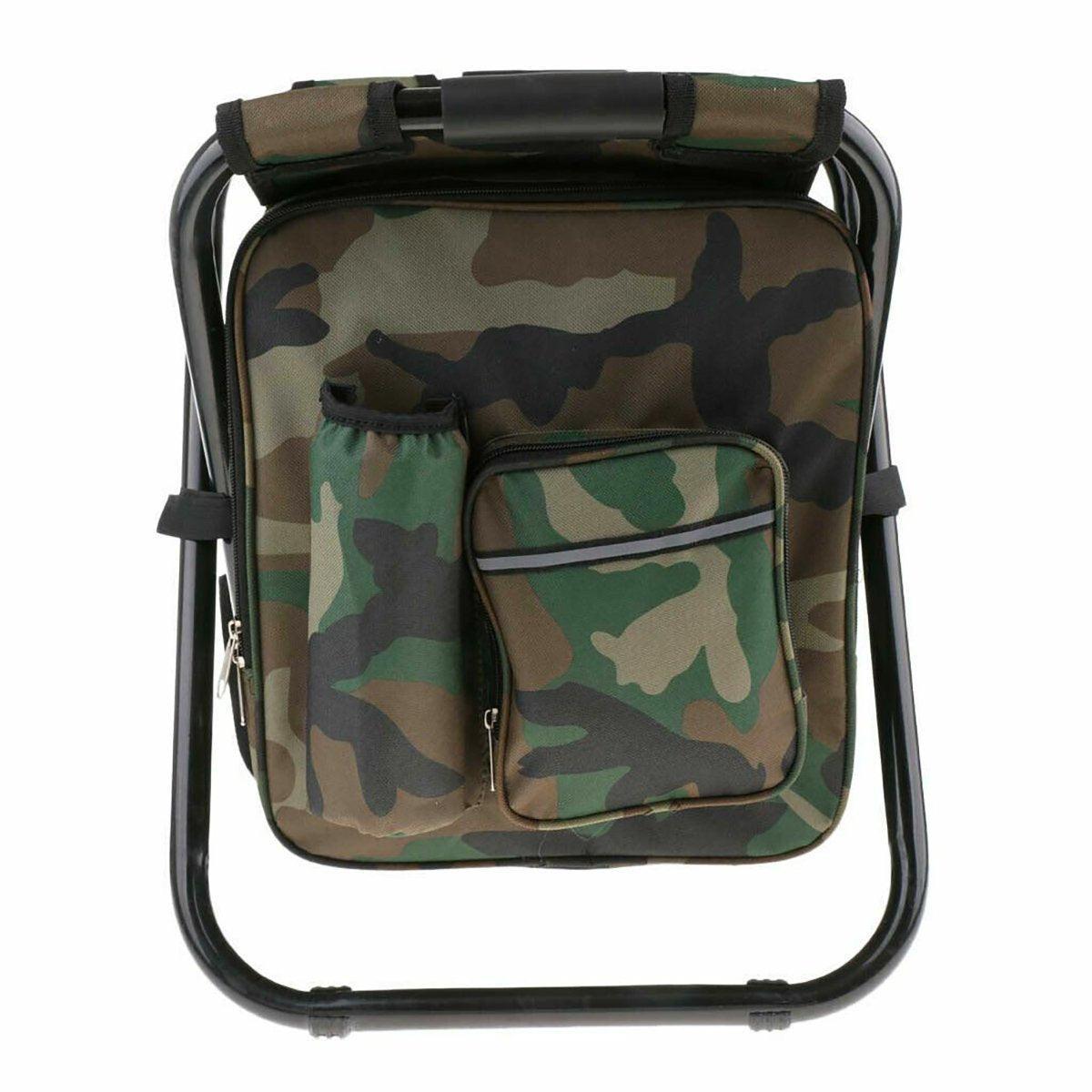 Portable Outdoor Folding Chair Oxford Small Stool for Fishing Camping Hiking - Green