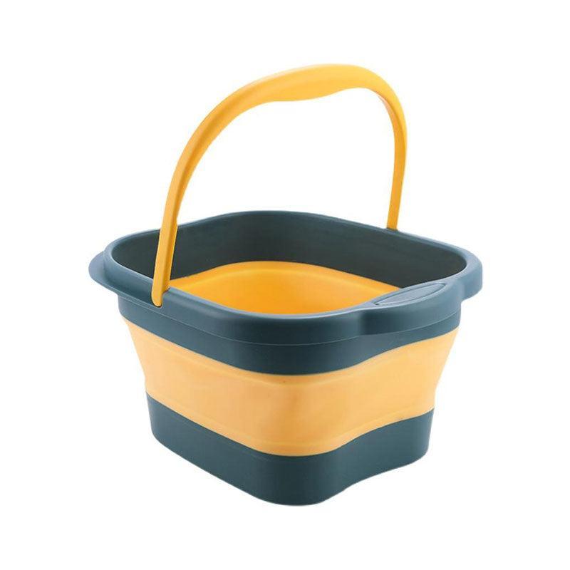 Folding Foot Spa Pedicure Bath Massage Tub Bucket Feet Basin Therapy Luxury - Green