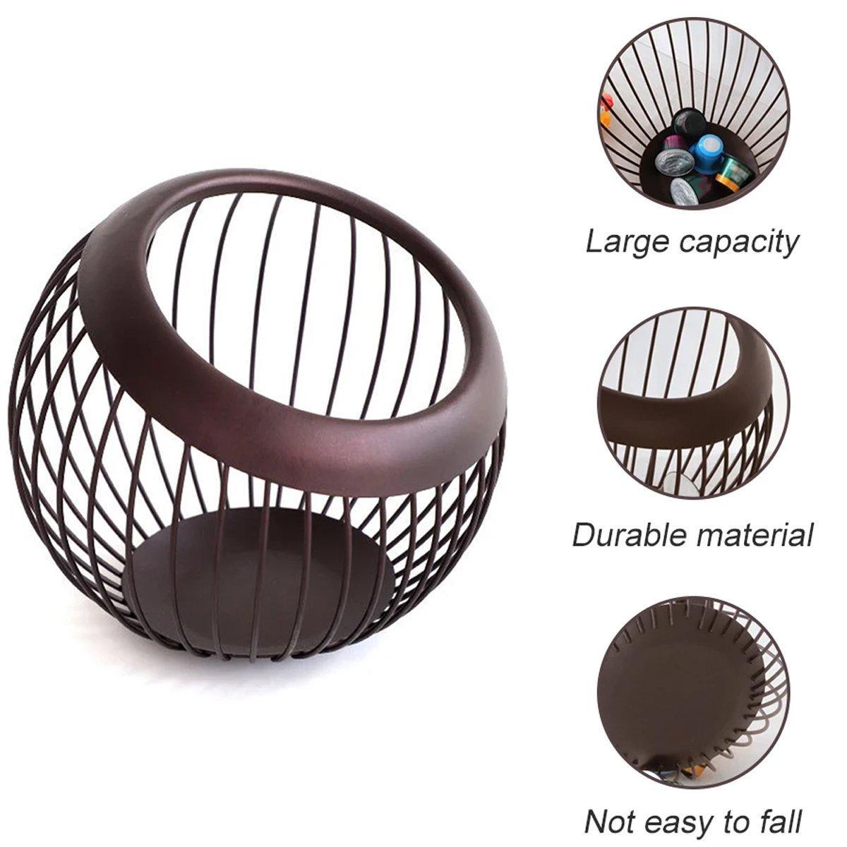 Creative Iron Melon Fruit Basket Capsule Holder Coffee Rack Dried Fruit Storage