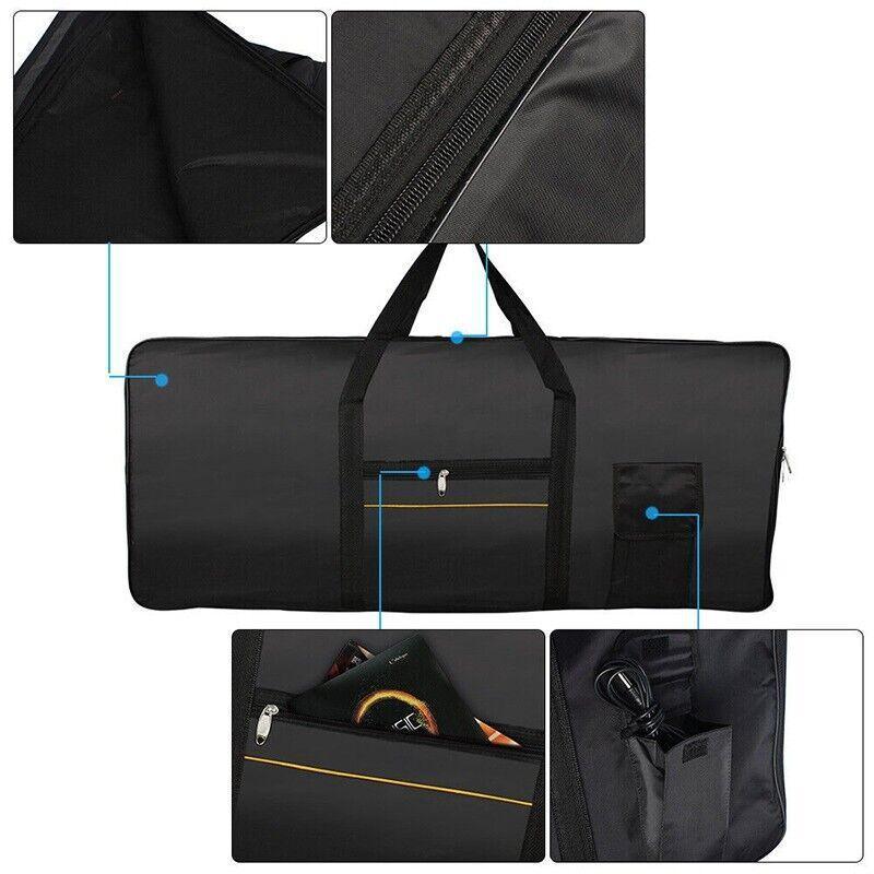 61-Key Keyboard Electric Piano Padded Case Gig Bag 420D Oxford Cloth