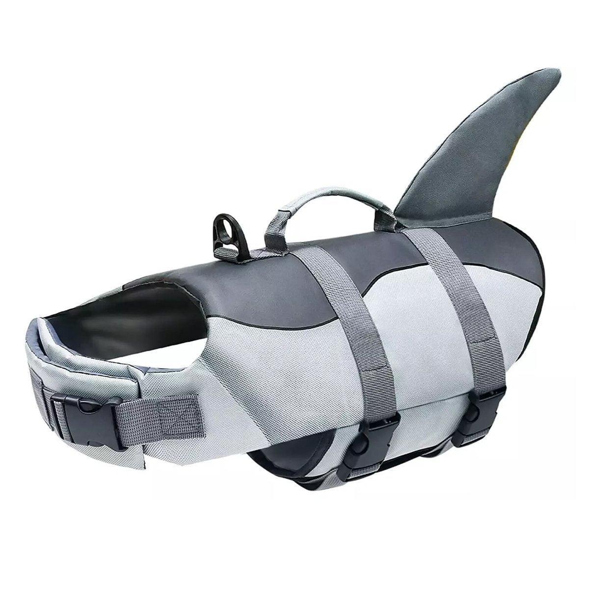 Pet Life Jacket Dog Swim Vest Outdoor Water Gear for Summer Swimming Activities - Grey M