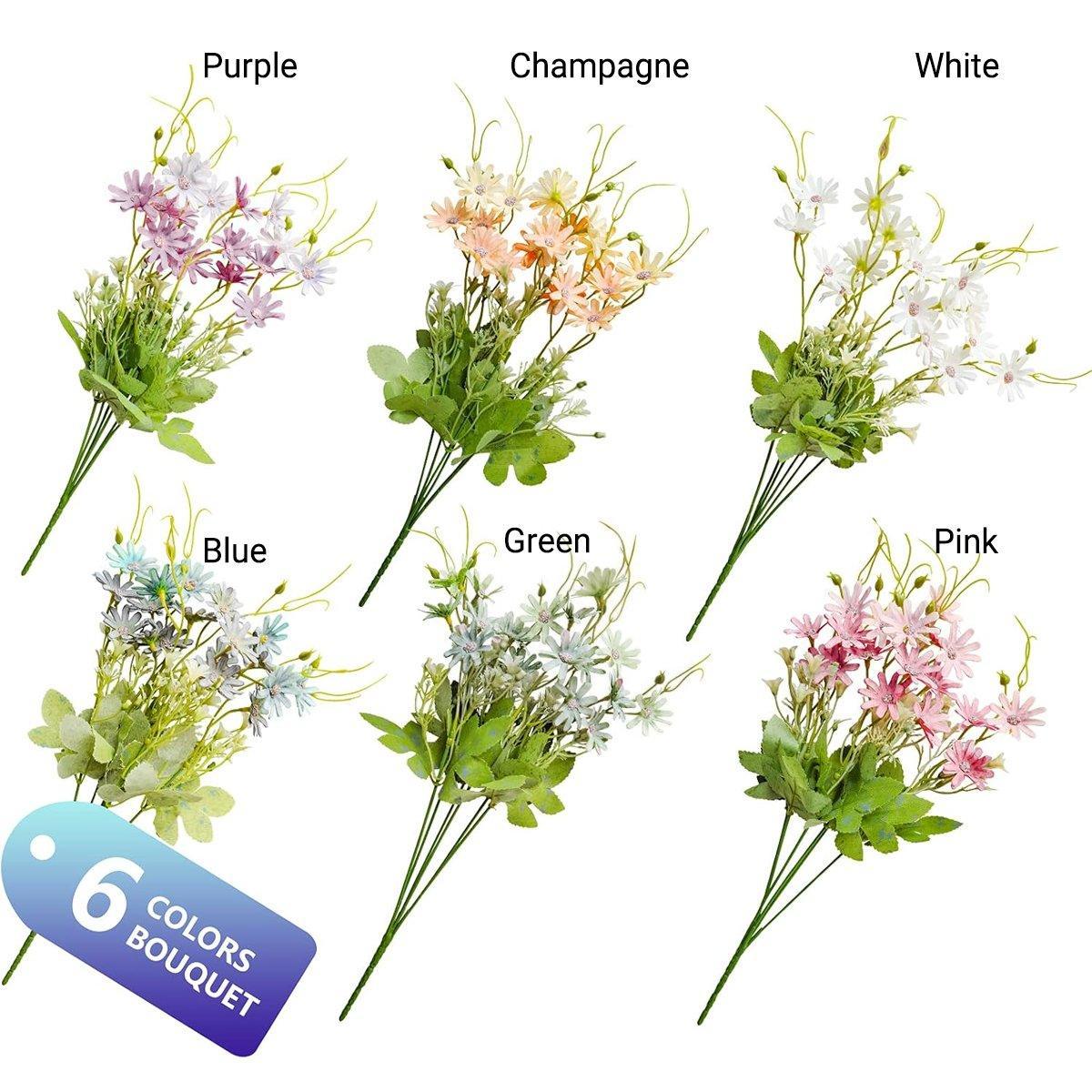 6x Artificial Small Soft Chrysanthemum Home Office Daisy Flower Party Decor DIY