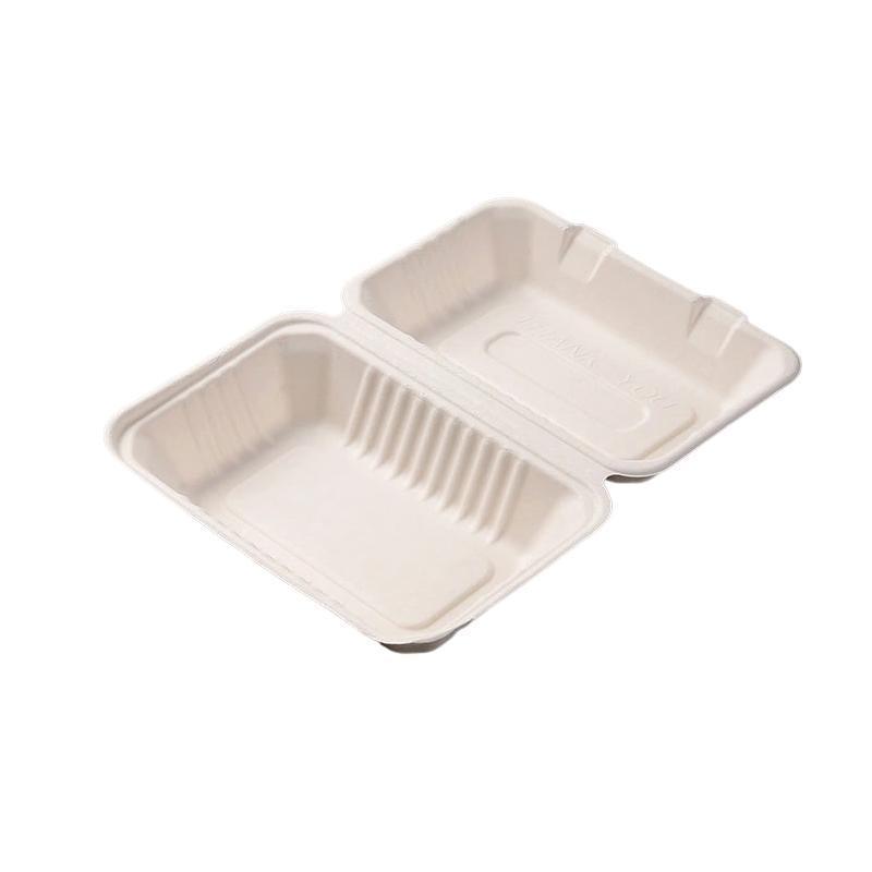 200/250PCS Biodegradable Compostable Ecofriendly Disposable Clamshell Food Box - 81#-200pcs