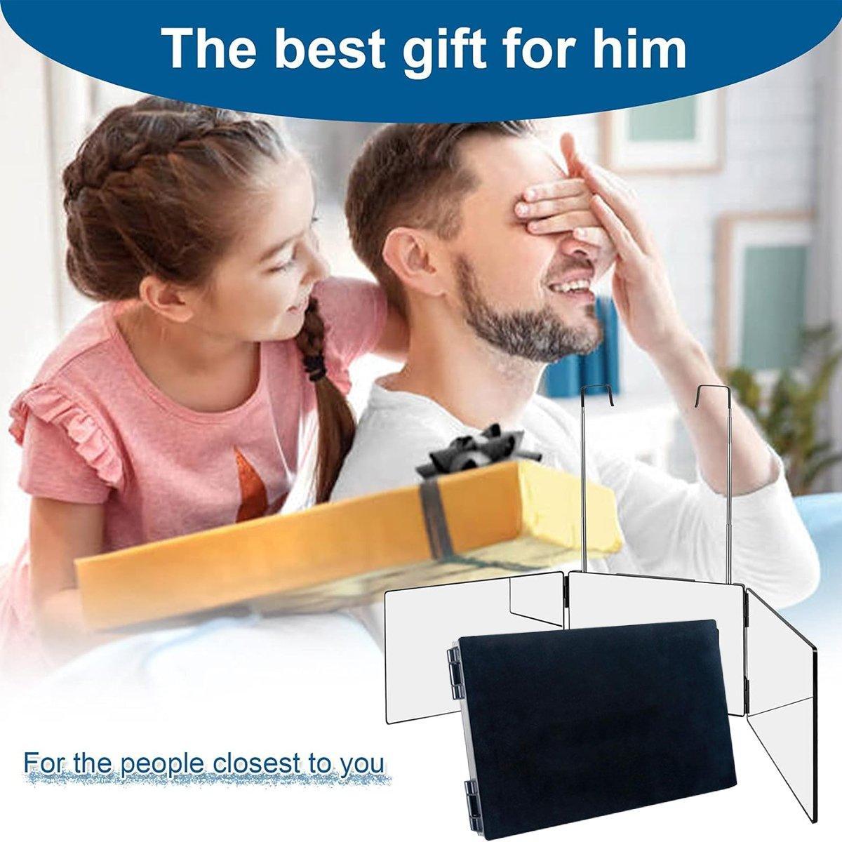 3Way Makeup Mirror for Hair Cutting Styling Hanging Beauty Tool Adjustable