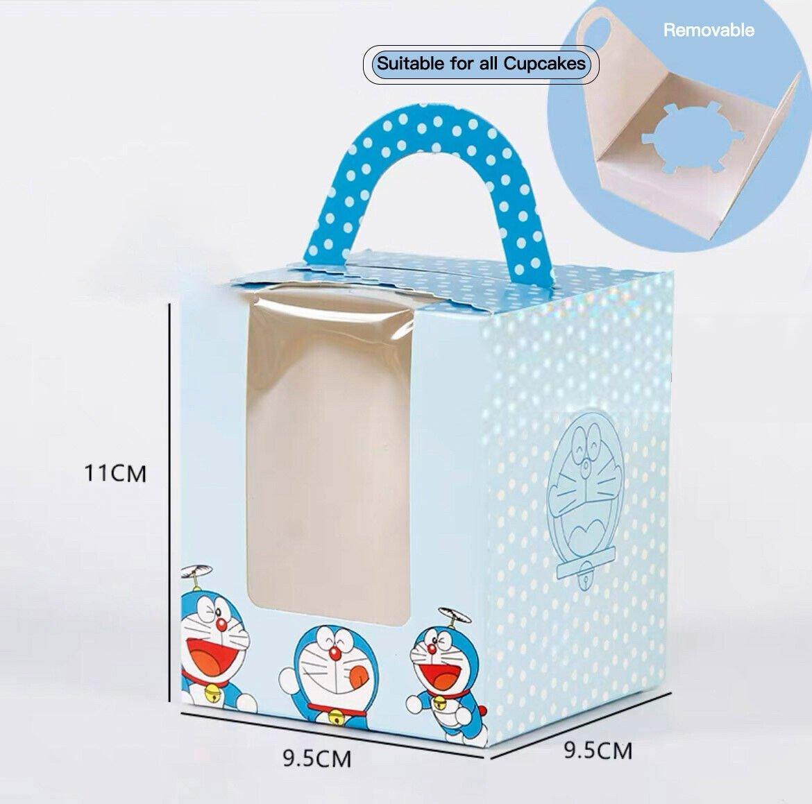 50 Pack Premium Cupcake Boxes with Window Thickened Cardboard Muffin Holders - Green