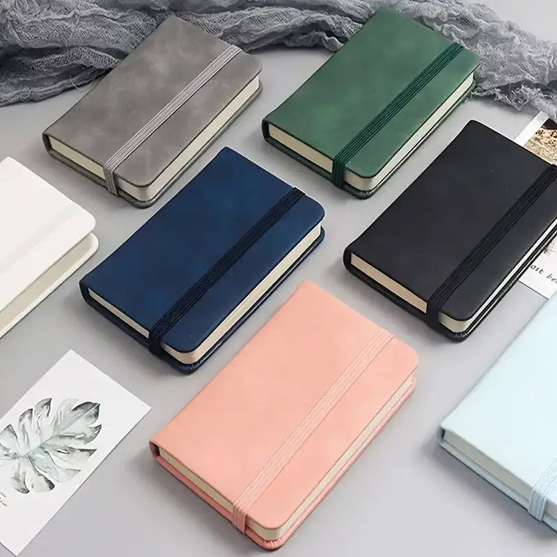 10pcs Mini Pocket Notebook A7 Small Portable Notepad for Office School Use - Light Blue