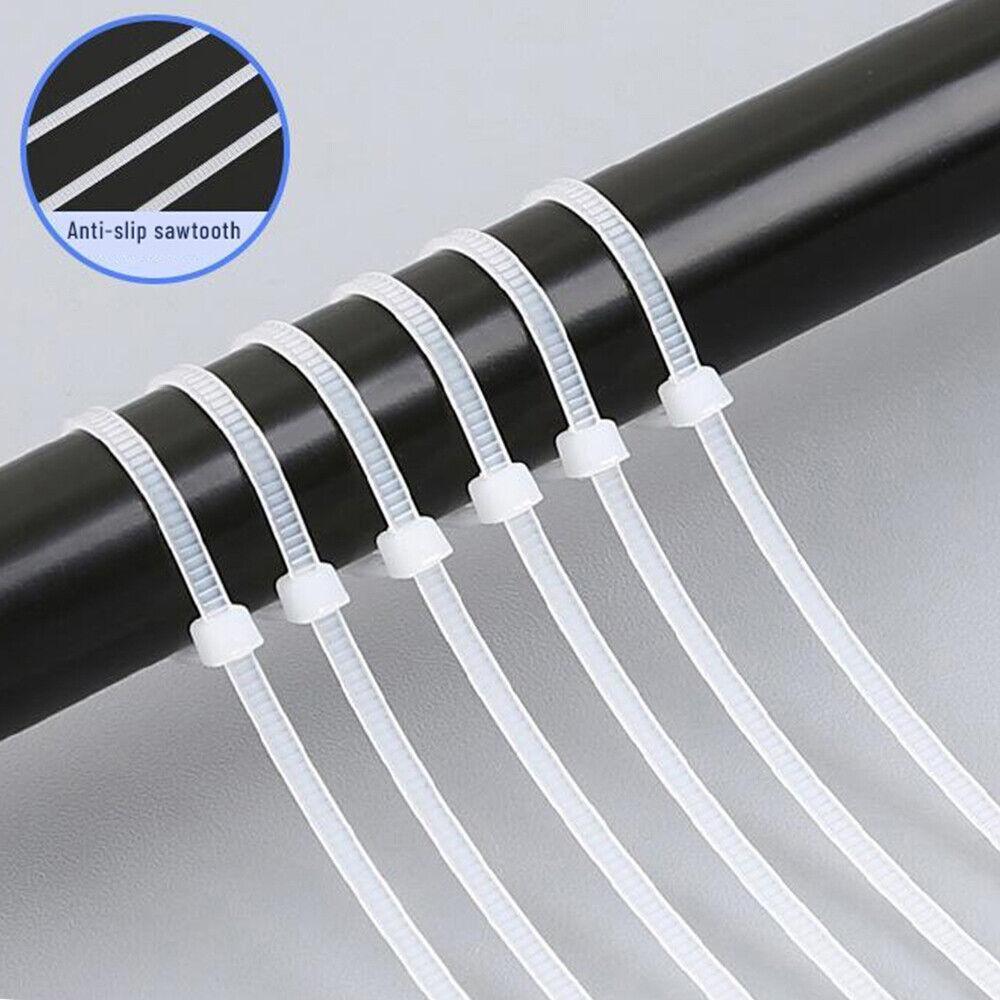 100X Cable Ties Zip Ties Nylon UV Stabilised Bulk White Cable Ties - 10*600mm White