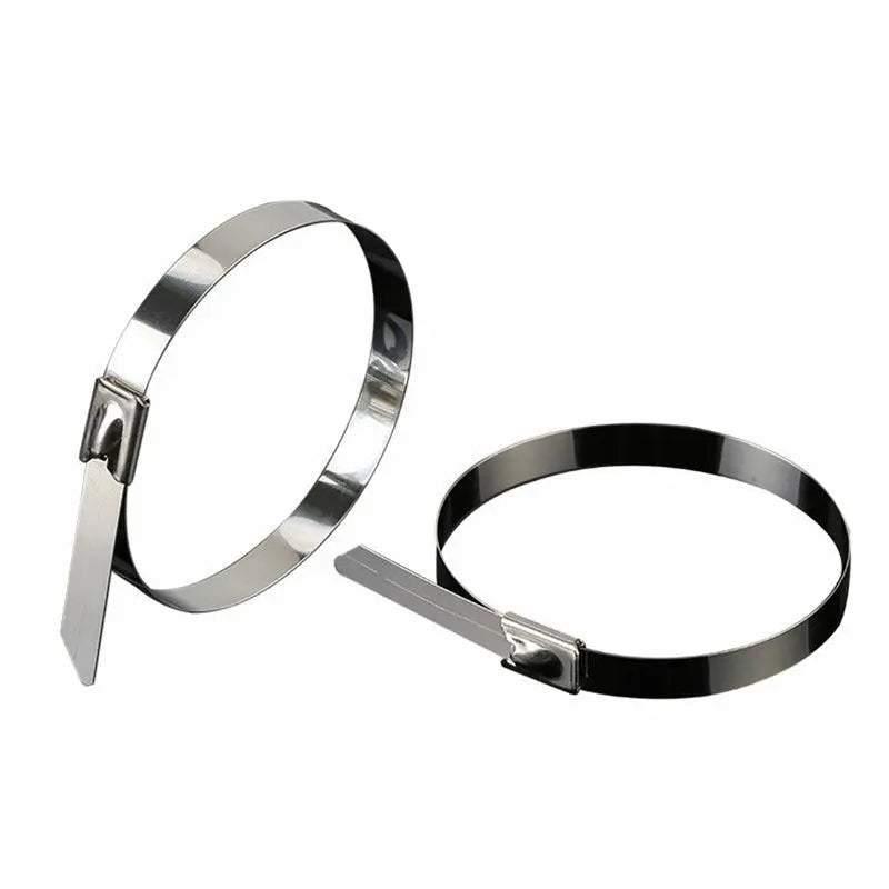 100x Stainless Steel Cable Ties SS304 Marine Grade Zip Strap Locking Wrap 100-800mm - 4.6*600mm