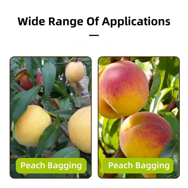 Paper Fruit Bags 100pcs Protective Bagging for Orchard Garden Harvest Storage