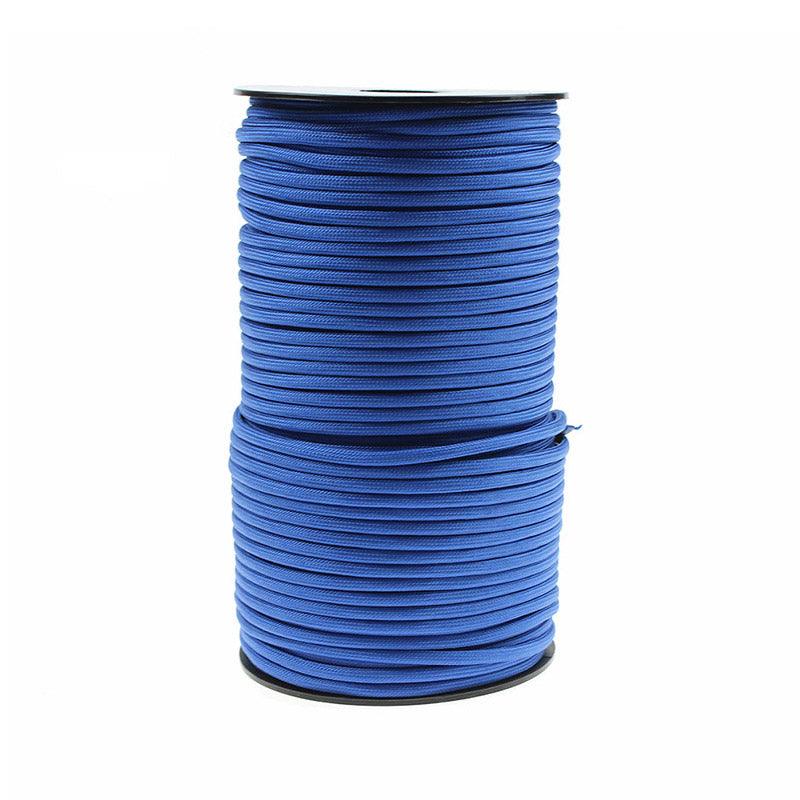 100m Paracord Outdoor Camping Binding Braided Rope Survival Gear Hiking Rope - Orange