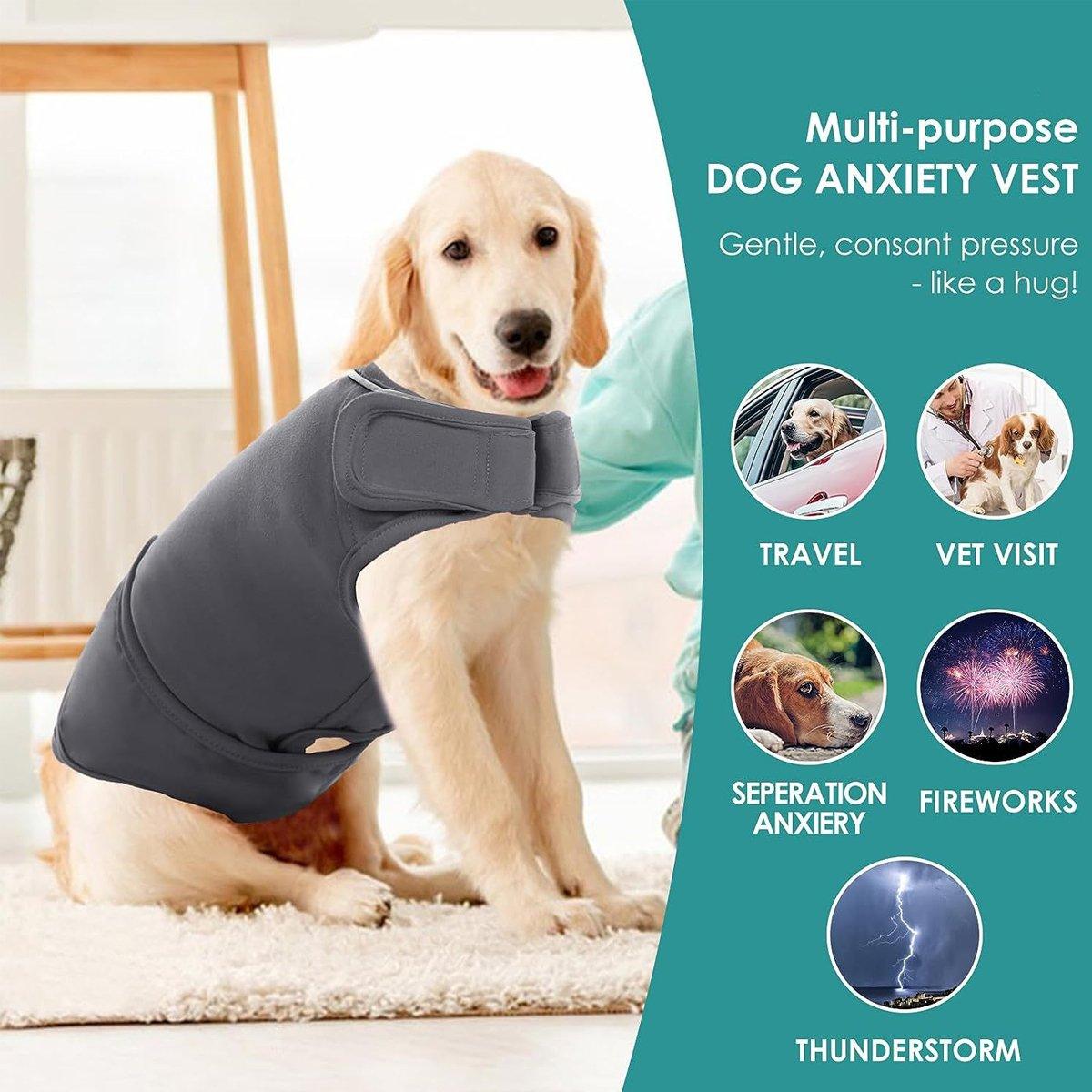 Pet Comfort Dog Relief Vest Jacket Soft Anxiety Coat for Small Medium Large Dogs - XL