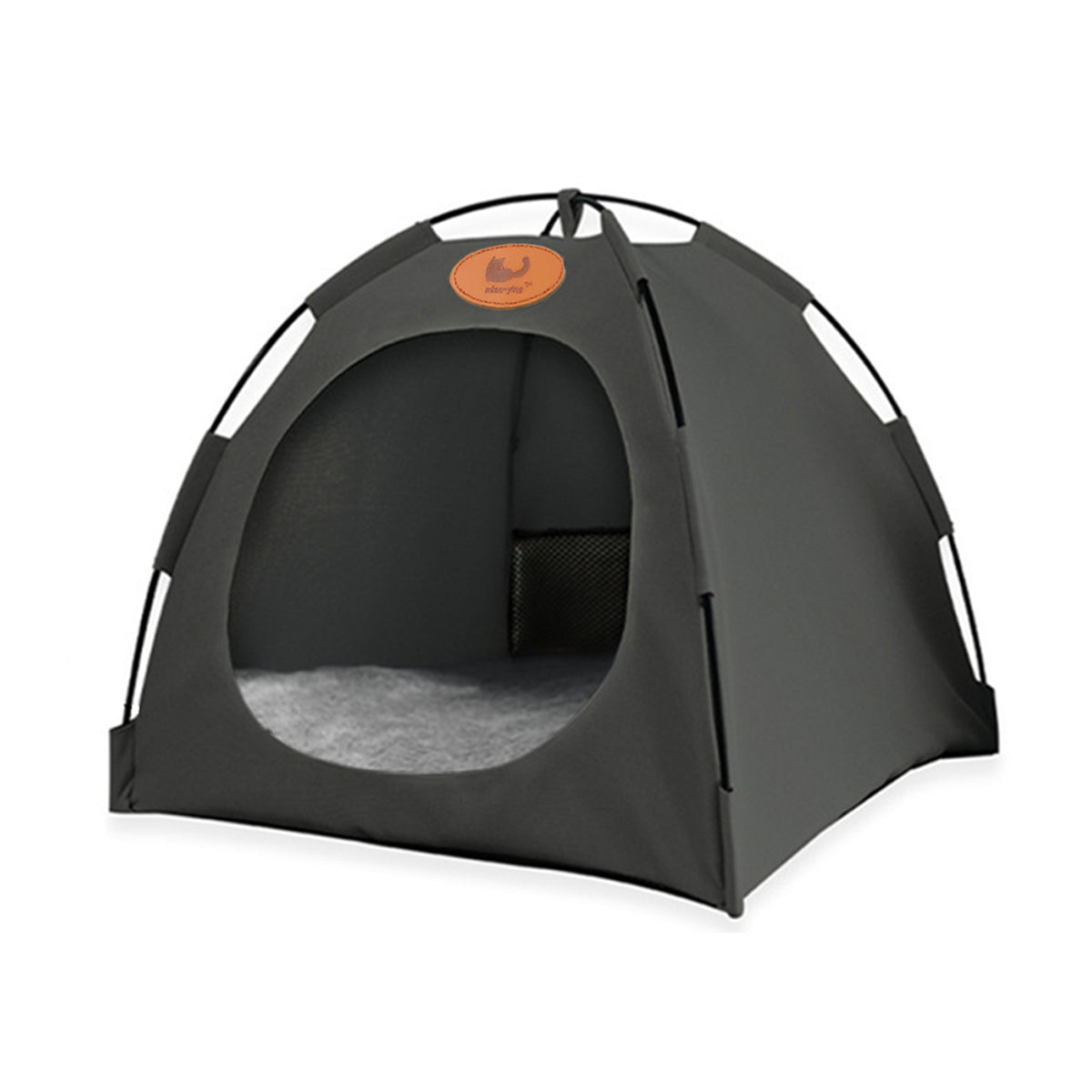 Folding Camping Pet Tent for Cats Puppy Bed Indoor Cat Nest Dog Cave Style House - Grey