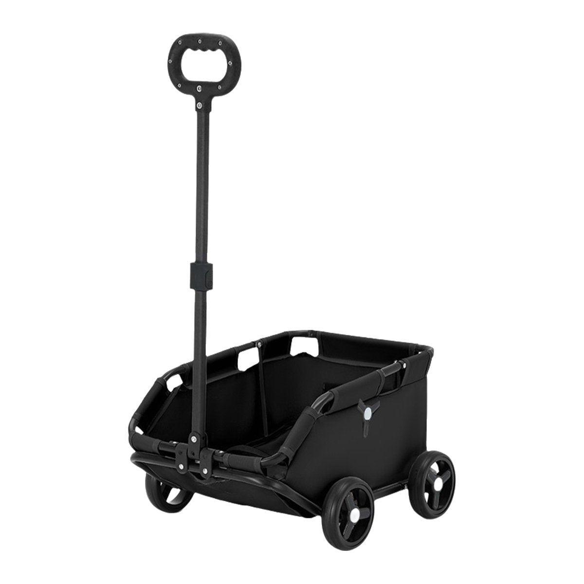 Pet Stroller Dog Cat Carrier Cart Travel Foldable Puppy Trolley Travel Outing - Black