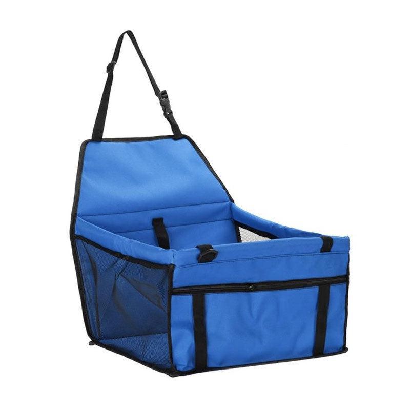 Pet Car Booster Seat Travel Carrier Basket for Cats Dogs with Secure Design - Grey