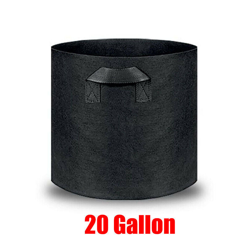 10 Pack Breathable Fabric Plant Grow Pots 2 to 20 Gallon Sizes - 10 Gallon-10PCS