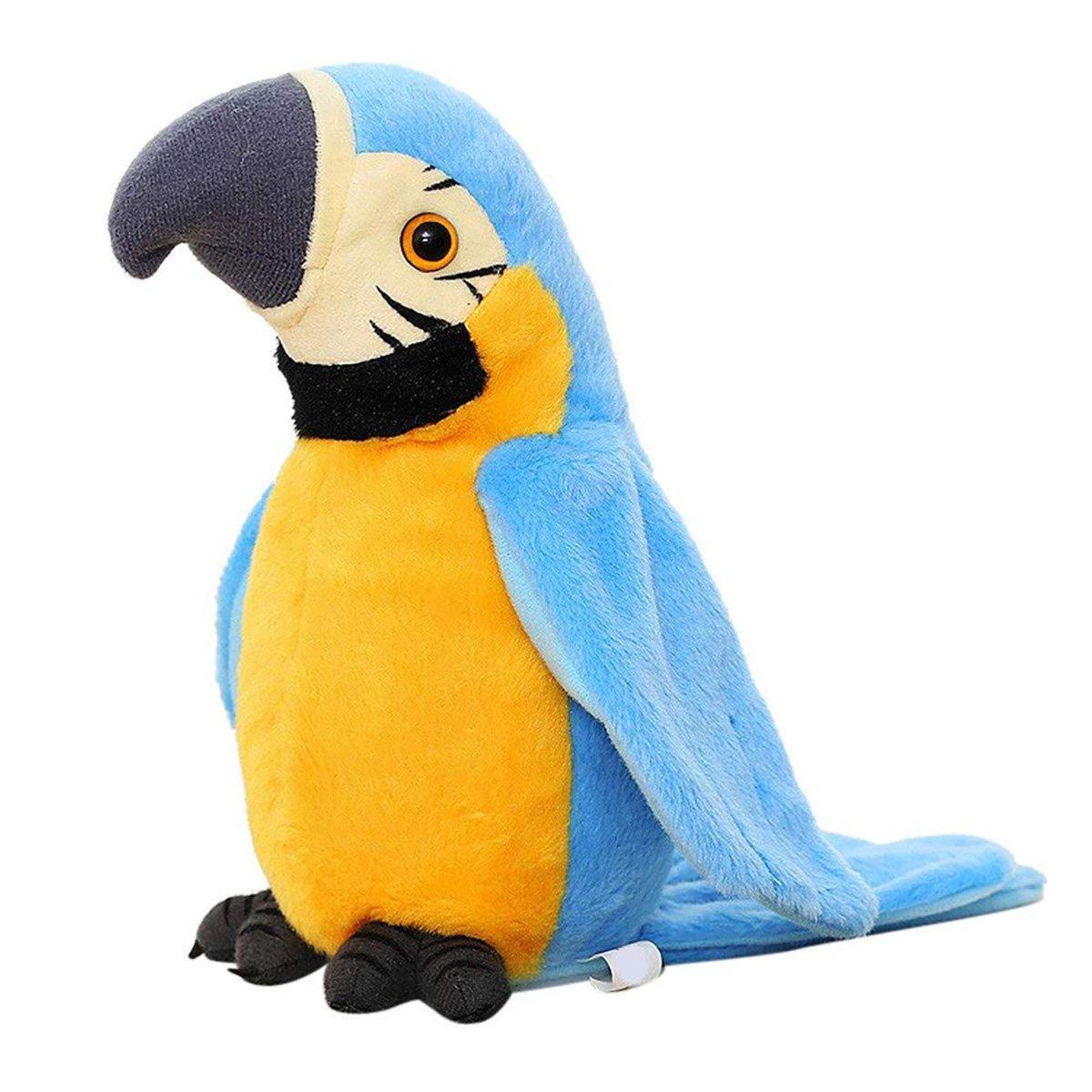 Interactive Talking Electric Plush Parrot for Early Learning and Entertainment - Green